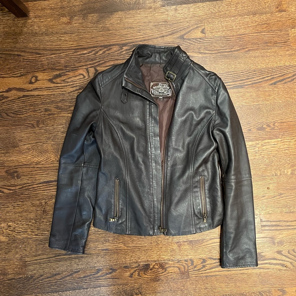 Genuine Italian Leather Jacket (European size 42, USA size Small)